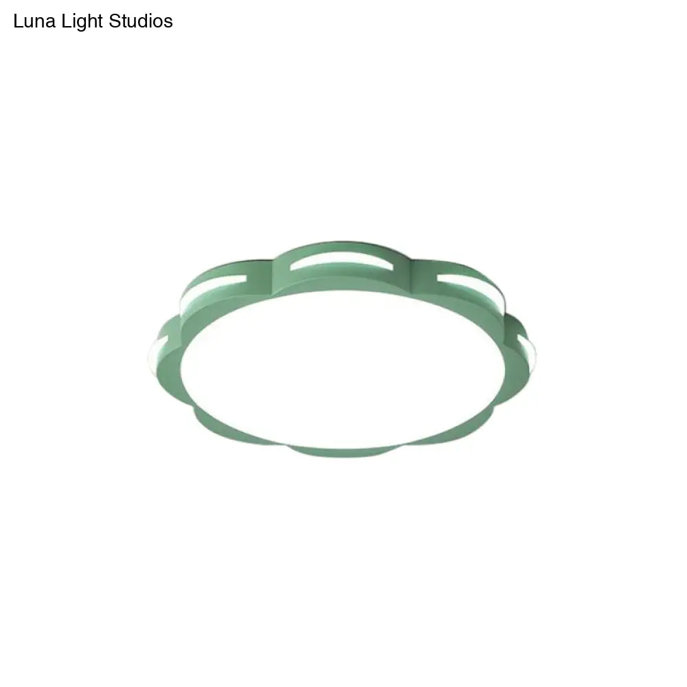 DecorBites™ DecorBites™ Flush Mount Macaron LED Ceiling Light with Acrylic Floral Shade - Ideal for Girls' Bedroom