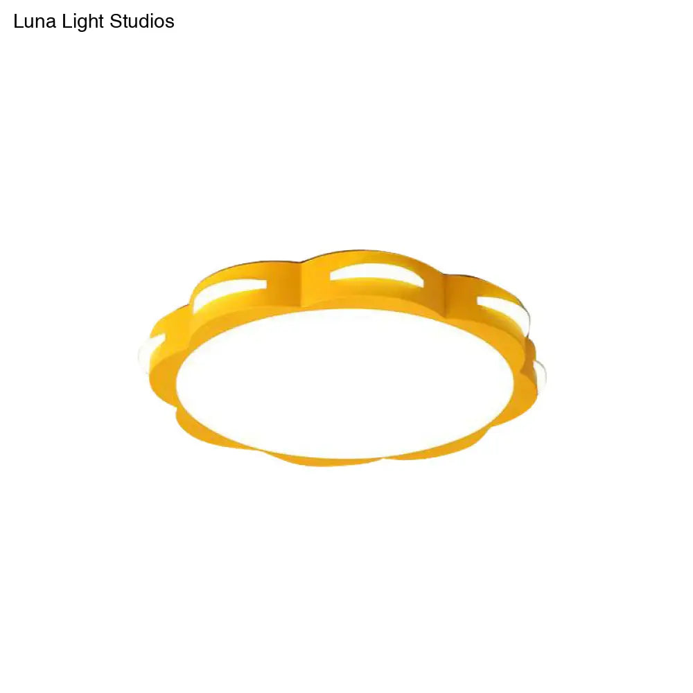 DecorBites™ DecorBites™ Flush Mount Macaron LED Ceiling Light with Acrylic Floral Shade - Ideal for Girls' Bedroom