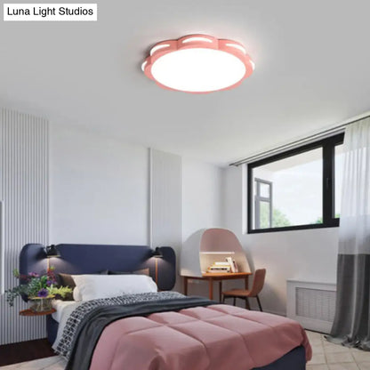 DecorBites™ DecorBites™ Flush Mount Macaron LED Ceiling Light with Acrylic Floral Shade - Ideal for Girls' Bedroom