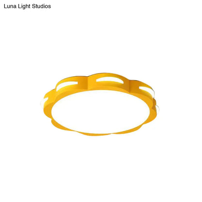 DecorBites™ DecorBites™ Flush Mount Macaron LED Ceiling Light with Acrylic Floral Shade - Ideal for Girls' Bedroom