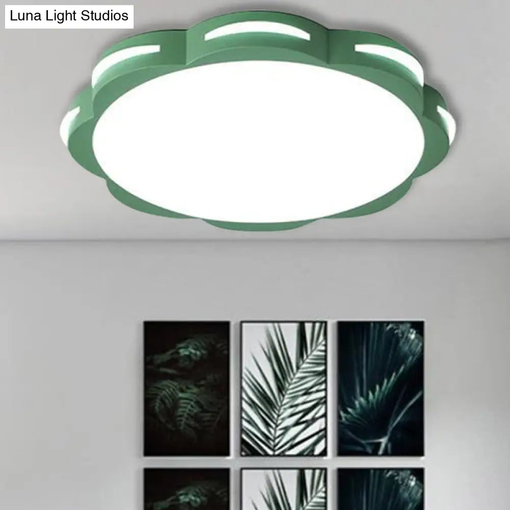 DecorBites™ DecorBites™ Flush Mount Macaron LED Ceiling Light with Acrylic Floral Shade - Ideal for Girls' Bedroom