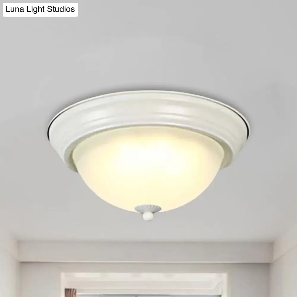 DecorBites™ Flush Mount Milk Glass Macaron Loft Ceiling Light for Hallway Bathrooms