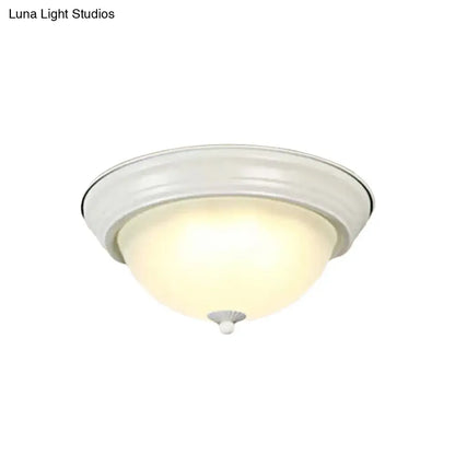 DecorBites™ Flush Mount Milk Glass Macaron Loft Ceiling Light for Hallway Bathrooms