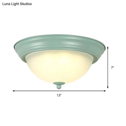 DecorBites™ Flush Mount Milk Glass Macaron Loft Ceiling Light for Hallway Bathrooms