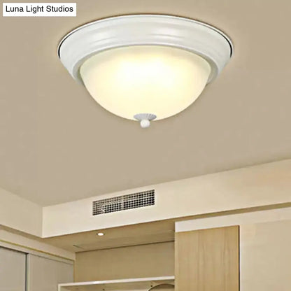 DecorBites™ Flush Mount Milk Glass Macaron Loft Ceiling Light for Hallway Bathrooms