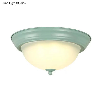 DecorBites™ Flush Mount Milk Glass Macaron Loft Ceiling Light for Hallway Bathrooms