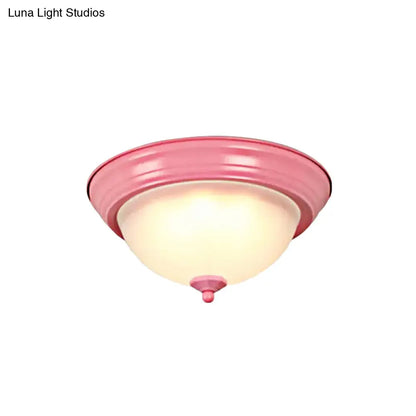 DecorBites™ Flush Mount Milk Glass Macaron Loft Ceiling Light for Hallway Bathrooms
