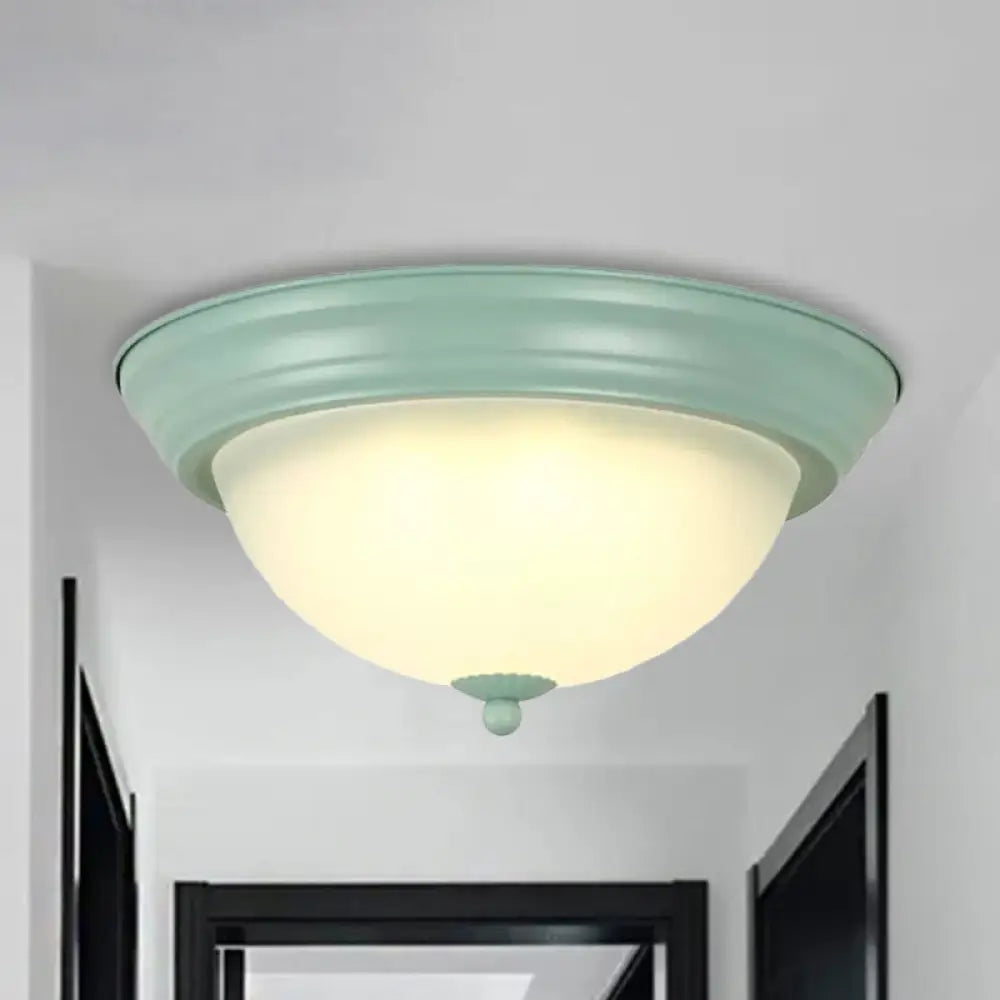 DecorBites™ Flush Mount Milk Glass Macaron Loft Ceiling Light for Hallway Bathrooms