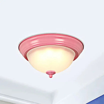 DecorBites™ Flush Mount Milk Glass Macaron Loft Ceiling Light for Hallway Bathrooms