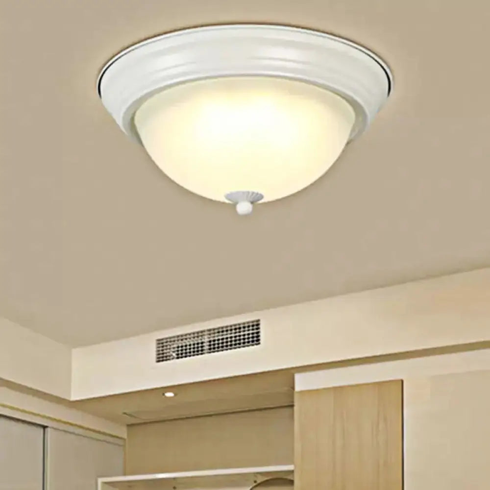 DecorBites™ Flush Mount Milk Glass Macaron Loft Ceiling Light for Hallway Bathrooms