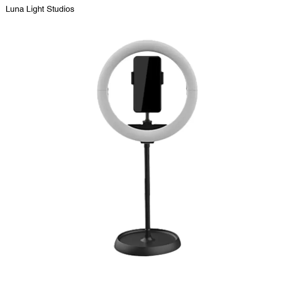 DecorBites™ DecorBites™ Foldable Metal Vanity Lamp with Mobile Phone Support & LED Light - Available in Black, White, and Pink