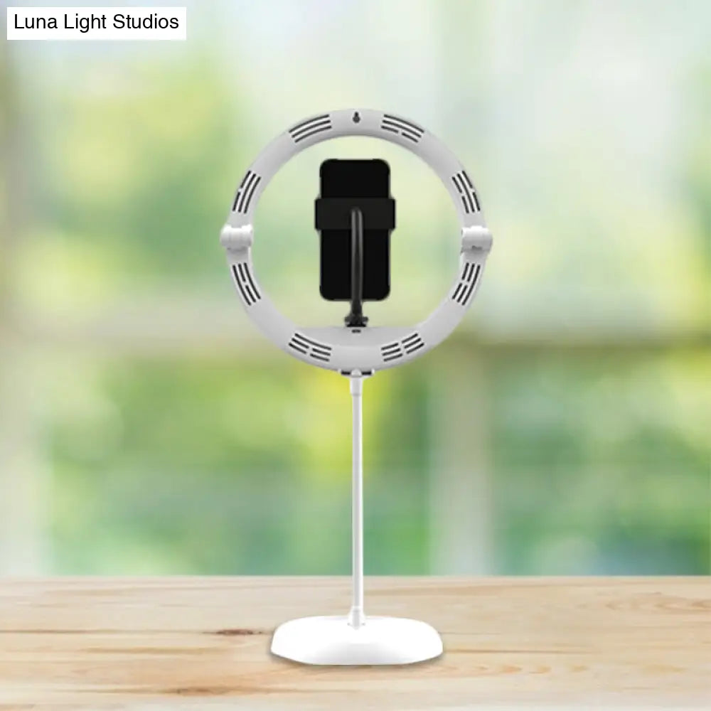 DecorBites™ DecorBites™ Foldable Metal Vanity Lamp with Mobile Phone Support & LED Light - Available in Black, White, and Pink