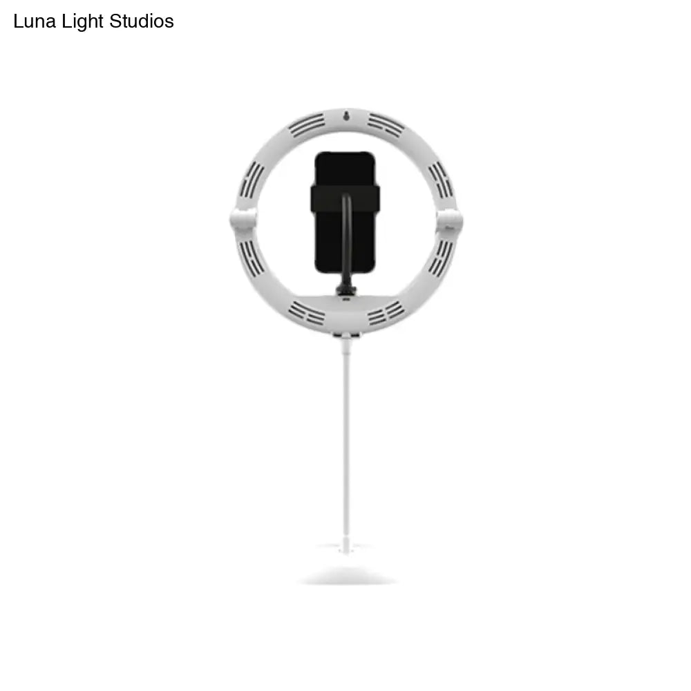 DecorBites™ DecorBites™ Foldable Metal Vanity Lamp with Mobile Phone Support & LED Light - Available in Black, White, and Pink