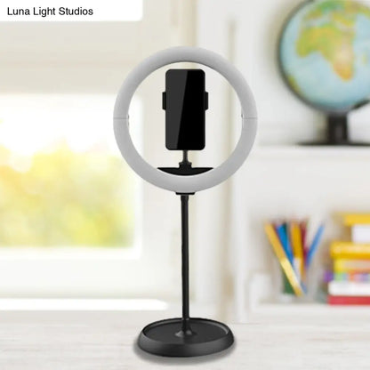 DecorBites™ DecorBites™ Foldable Metal Vanity Lamp with Mobile Phone Support & LED Light - Available in Black, White, and Pink