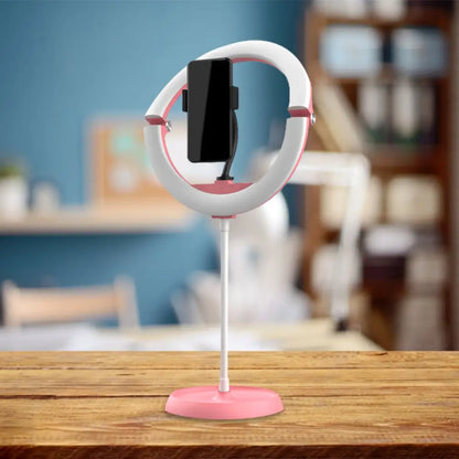 DecorBites™ DecorBites™ Foldable Metal Vanity Lamp with Mobile Phone Support & LED Light - Available in Black, White, and Pink