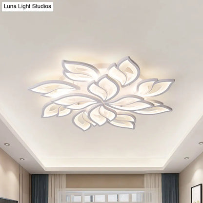 DecorBites™ DecorBites™ Foliage Semi-Mount Bedroom Light with 9/12/15 Acrylic Lights in Warm/White - Modern Ceiling Lamp