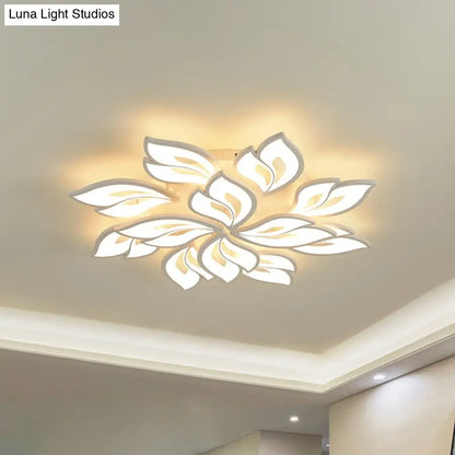 DecorBites™ DecorBites™ Foliage Semi-Mount Bedroom Light with 9/12/15 Acrylic Lights in Warm/White - Modern Ceiling Lamp