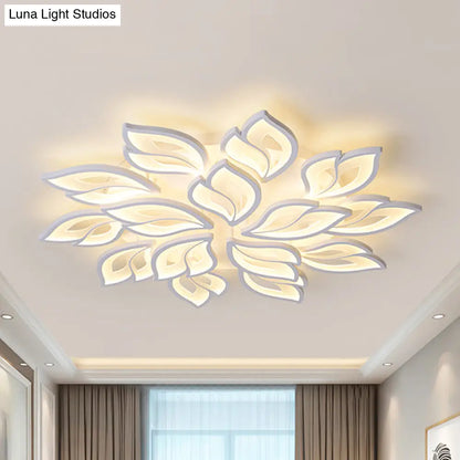 DecorBites™ DecorBites™ Foliage Semi-Mount Bedroom Light with 9/12/15 Acrylic Lights in Warm/White - Modern Ceiling Lamp