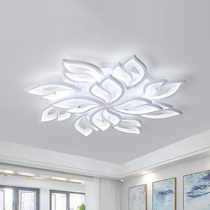 DecorBites™ DecorBites™ Foliage Semi-Mount Bedroom Light with 9/12/15 Acrylic Lights in Warm/White - Modern Ceiling Lamp