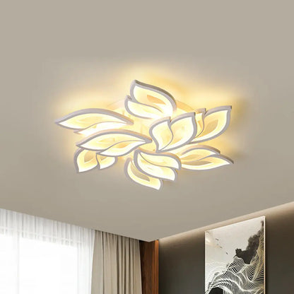 DecorBites™ DecorBites™ Foliage Semi-Mount Bedroom Light with 9/12/15 Acrylic Lights in Warm/White - Modern Ceiling Lamp