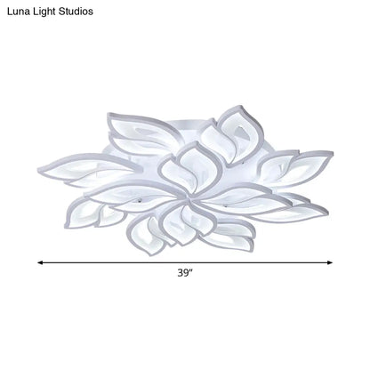 DecorBites™ DecorBites™ Foliage Semi-Mount Bedroom Light with 9/12/15 Acrylic Lights in Warm/White - Modern Ceiling Lamp