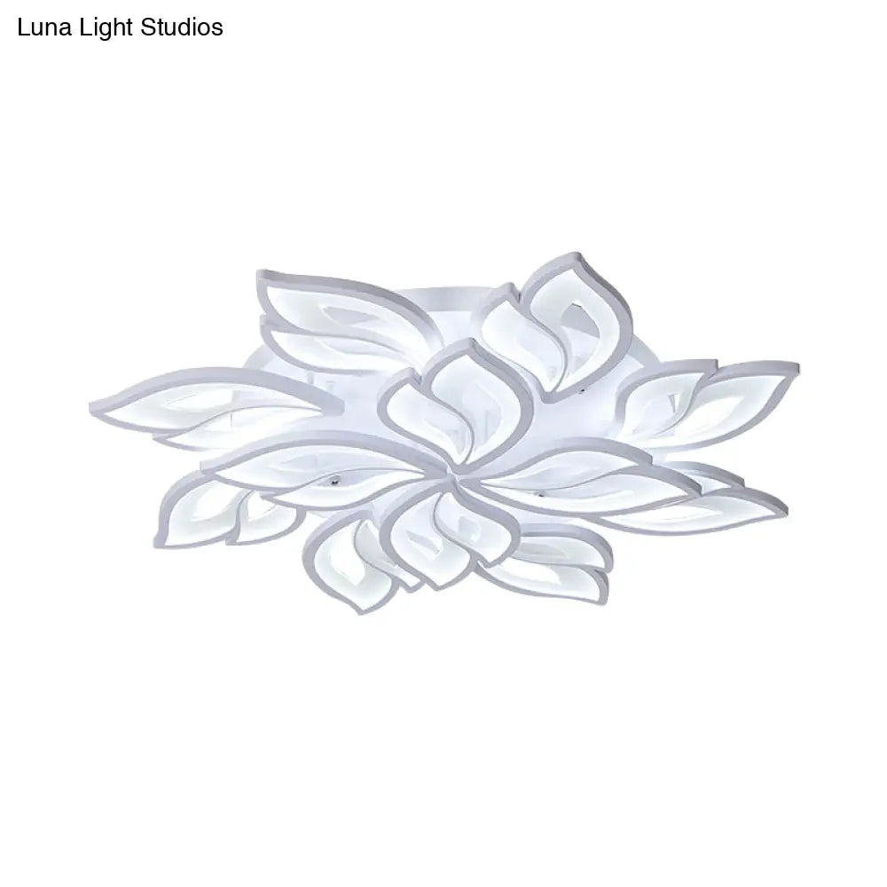 DecorBites™ DecorBites™ Foliage Semi-Mount Bedroom Light with 9/12/15 Acrylic Lights in Warm/White - Modern Ceiling Lamp