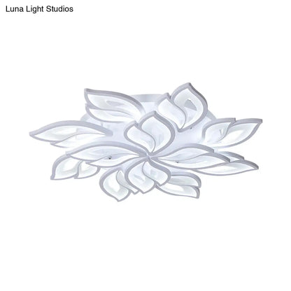 DecorBites™ DecorBites™ Foliage Semi-Mount Bedroom Light with 9/12/15 Acrylic Lights in Warm/White - Modern Ceiling Lamp