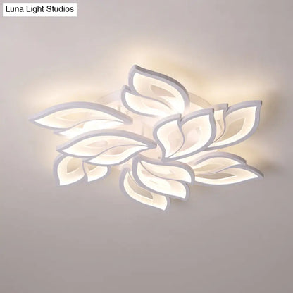 DecorBites™ DecorBites™ Foliage Semi-Mount Bedroom Light with 9/12/15 Acrylic Lights in Warm/White - Modern Ceiling Lamp