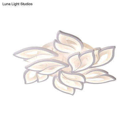 DecorBites™ DecorBites™ Foliage Semi-Mount Bedroom Light with 9/12/15 Acrylic Lights in Warm/White - Modern Ceiling Lamp