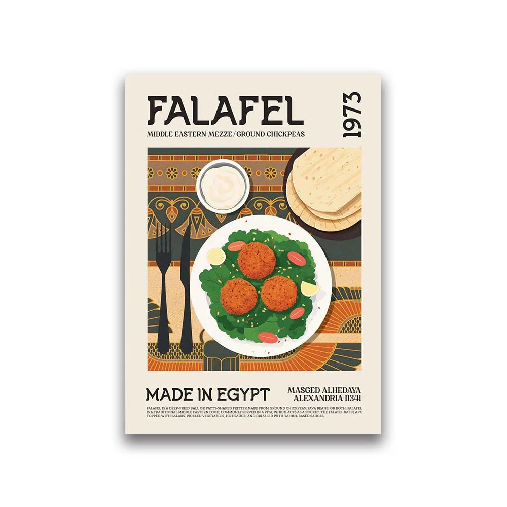 ’Foodie Canvas Wall Art Print’