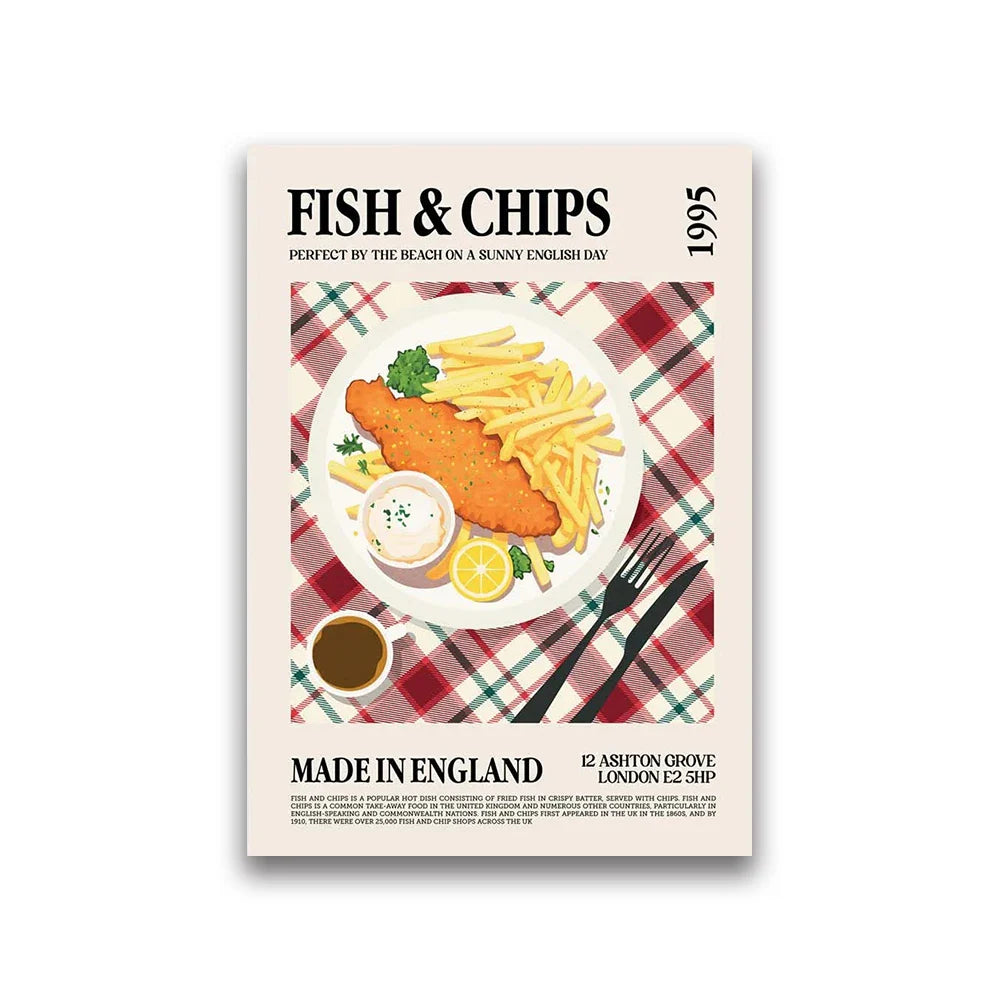 ’Foodie Canvas Wall Art Print’