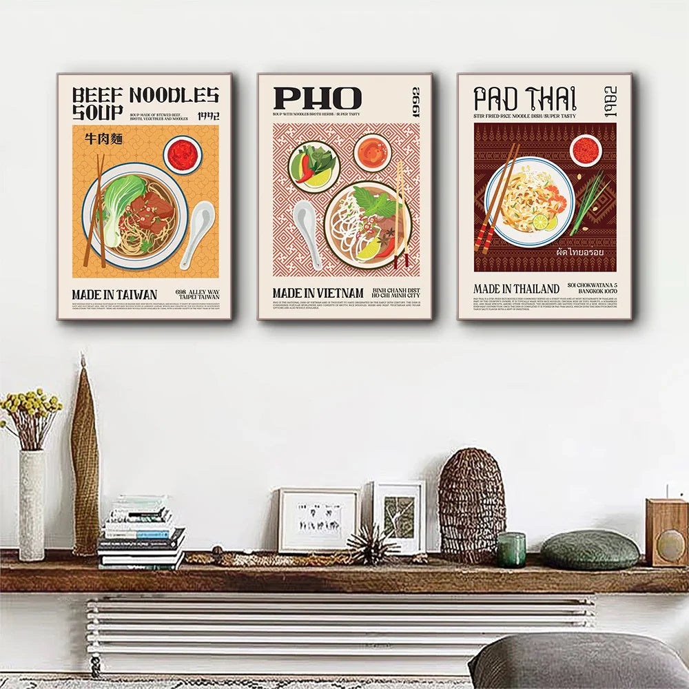 ’Foodie Canvas Wall Art Print’