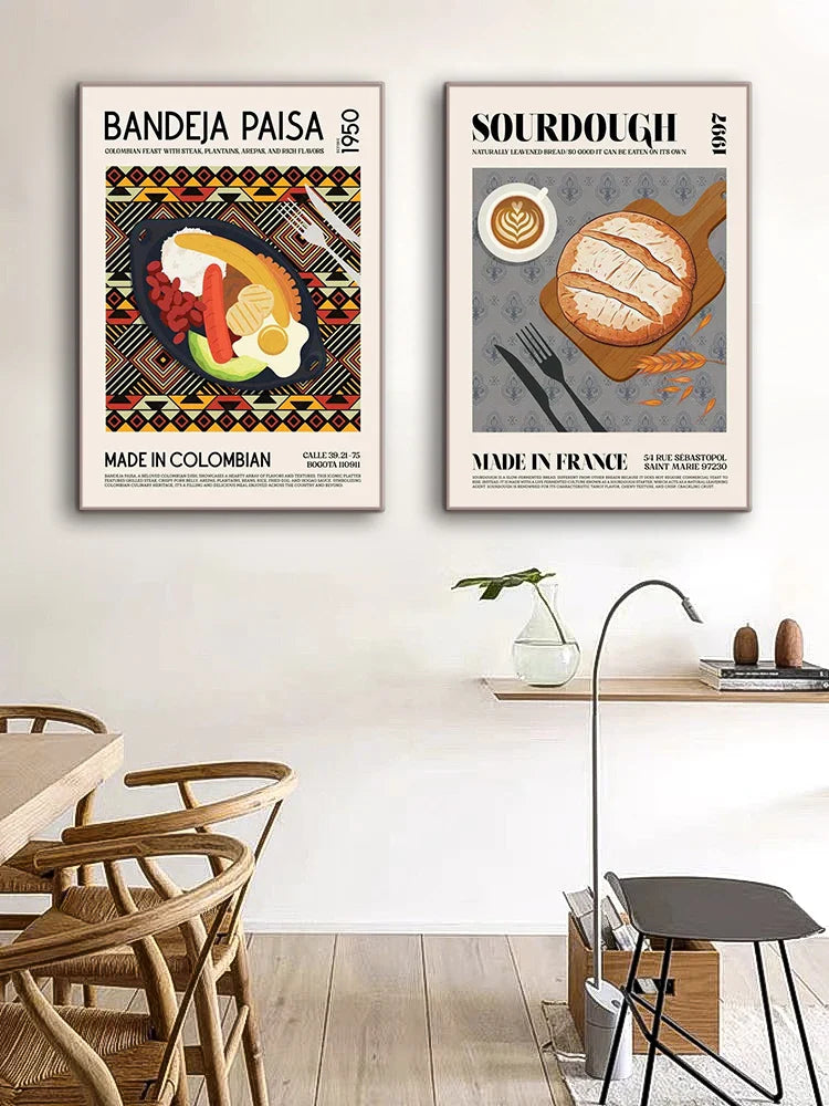 ’Foodie Canvas Wall Art Print’
