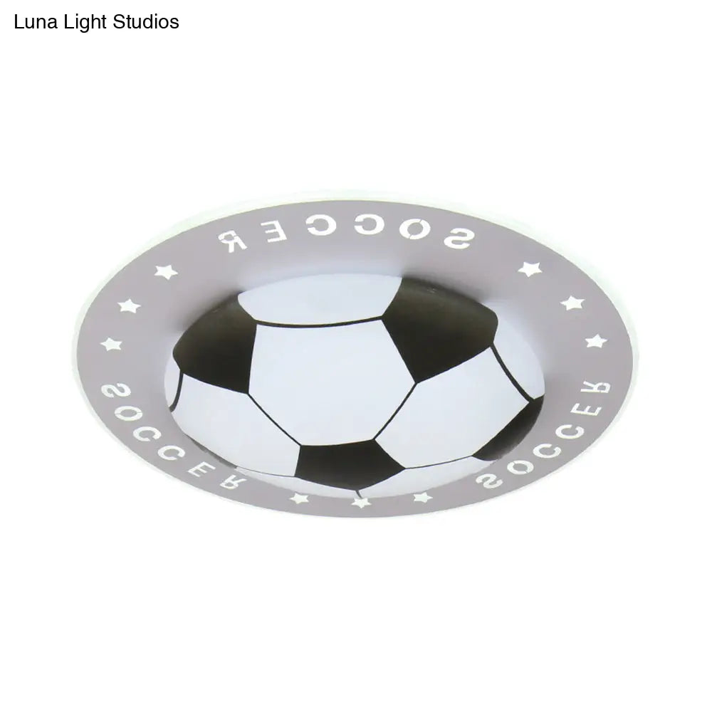 DecorBites™ DecorBites™ Football Flush Mount LED Ceiling Light for Kids Bedroom: Metal & Acrylic Sport Style