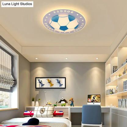 DecorBites™ DecorBites™ Football Flush Mount LED Ceiling Light for Kids Bedroom: Metal & Acrylic Sport Style