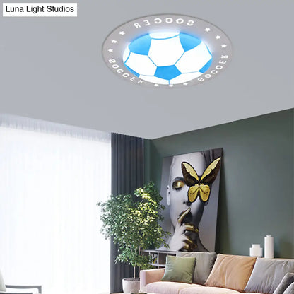 DecorBites™ DecorBites™ Football Flush Mount LED Ceiling Light for Kids Bedroom: Metal & Acrylic Sport Style