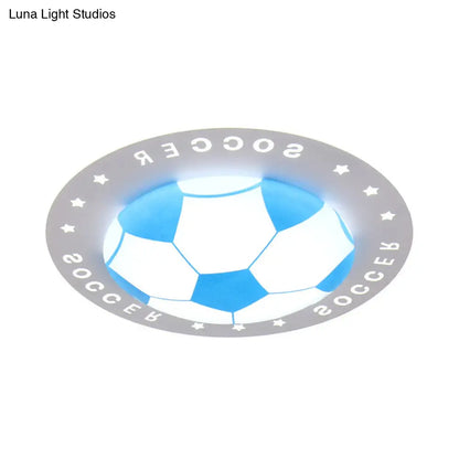 DecorBites™ DecorBites™ Football Flush Mount LED Ceiling Light for Kids Bedroom: Metal & Acrylic Sport Style