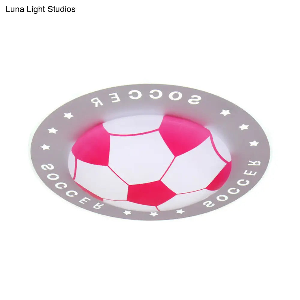 DecorBites™ DecorBites™ Football Flush Mount LED Ceiling Light for Kids Bedroom: Metal & Acrylic Sport Style