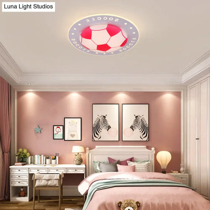DecorBites™ DecorBites™ Football Flush Mount LED Ceiling Light for Kids Bedroom: Metal & Acrylic Sport Style