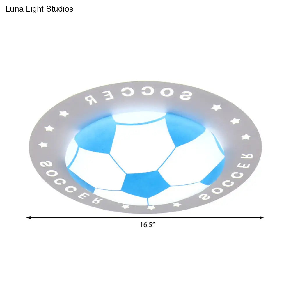 DecorBites™ DecorBites™ Football Flush Mount LED Ceiling Light for Kids Bedroom: Metal & Acrylic Sport Style