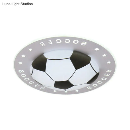 DecorBites™ DecorBites™ Football Flush Mount LED Ceiling Light for Kids Bedroom: Metal & Acrylic Sport Style