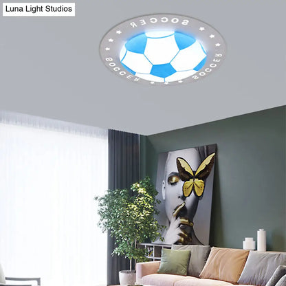 DecorBites™ DecorBites™ Football Flush Mount LED Ceiling Light for Kids Bedroom: Metal & Acrylic Sport Style