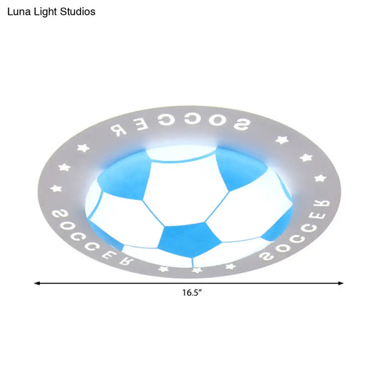 DecorBites™ DecorBites™ Football Flush Mount LED Ceiling Light for Kids Bedroom: Metal & Acrylic Sport Style