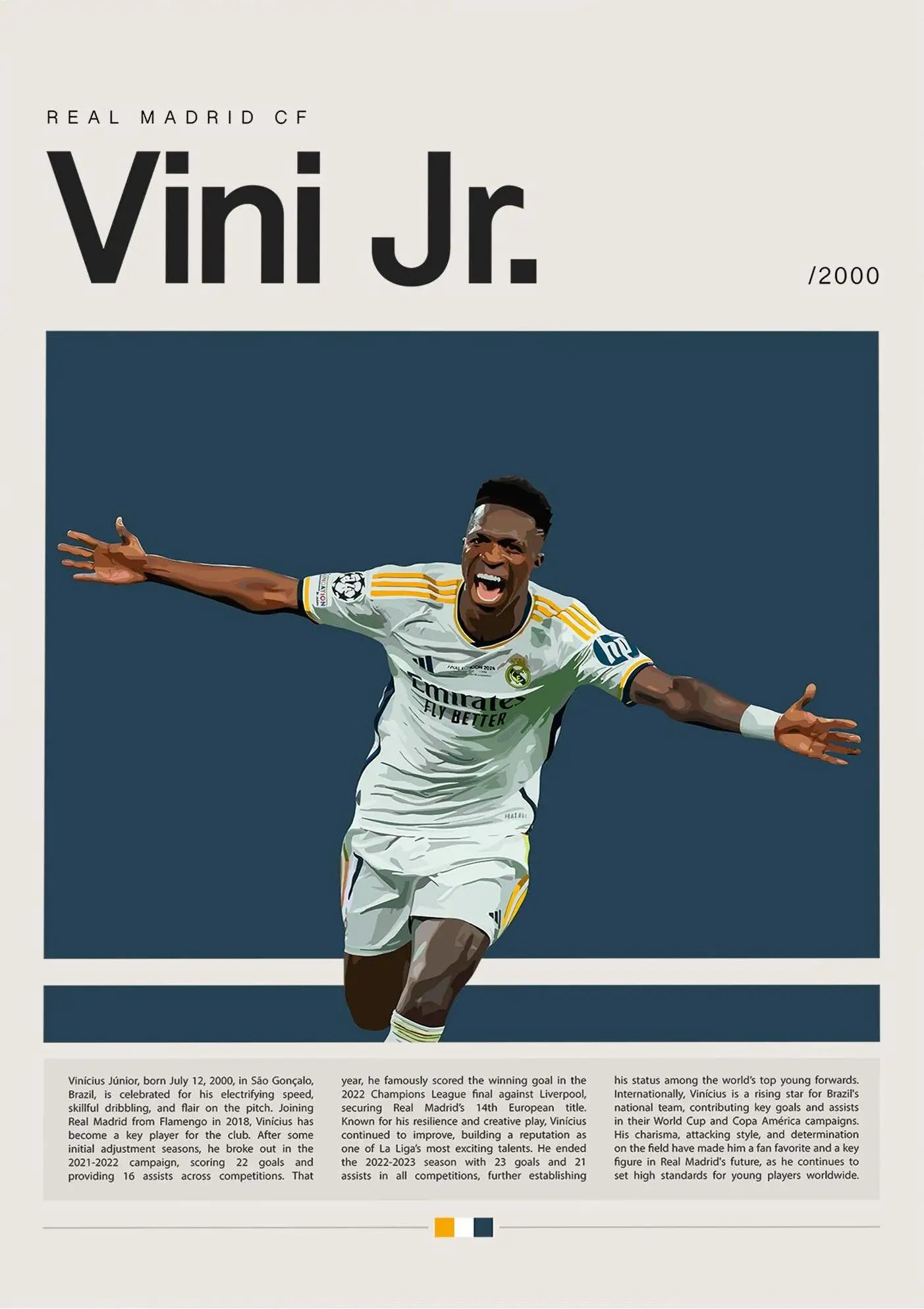 Football Star Champion Poster Canvas Wall Art - 11 / 50x70cm Unframed - Posters