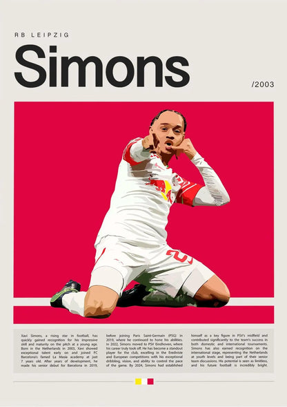 Football Star Champion Poster Canvas Wall Art - 12 / 50x70cm Unframed - Posters