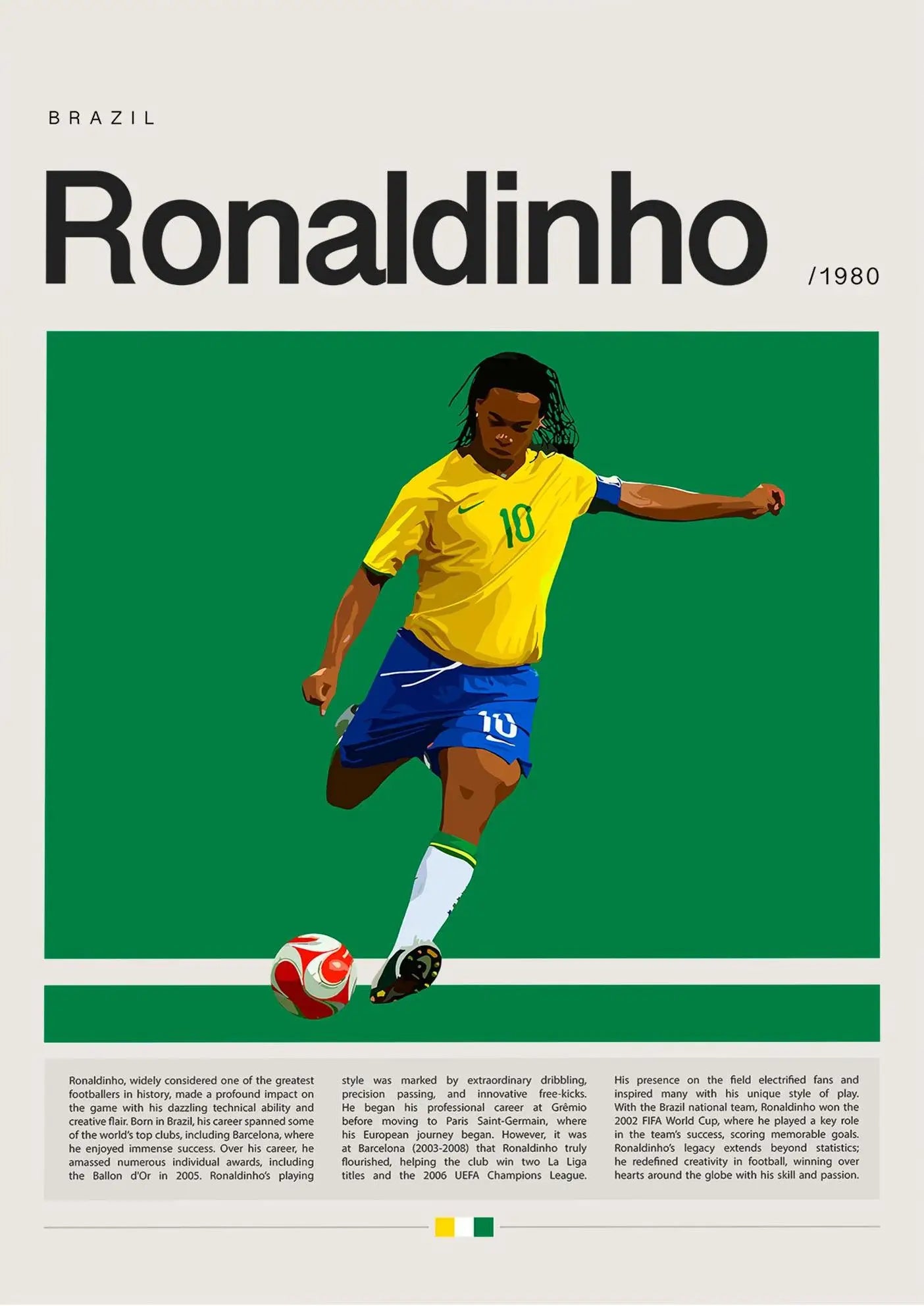 Football Star Champion Poster Canvas Wall Art - 13 / 50x70cm Unframed - Posters