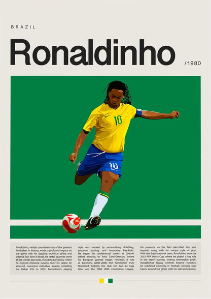 Football Star Champion Poster Canvas Wall Art - 13 / 50x70cm Unframed - Posters