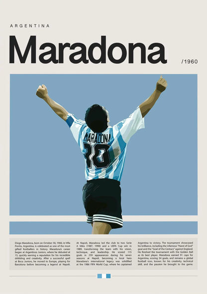 Football Star Champion Poster Canvas Wall Art - 16 / 50x70cm Unframed - Posters