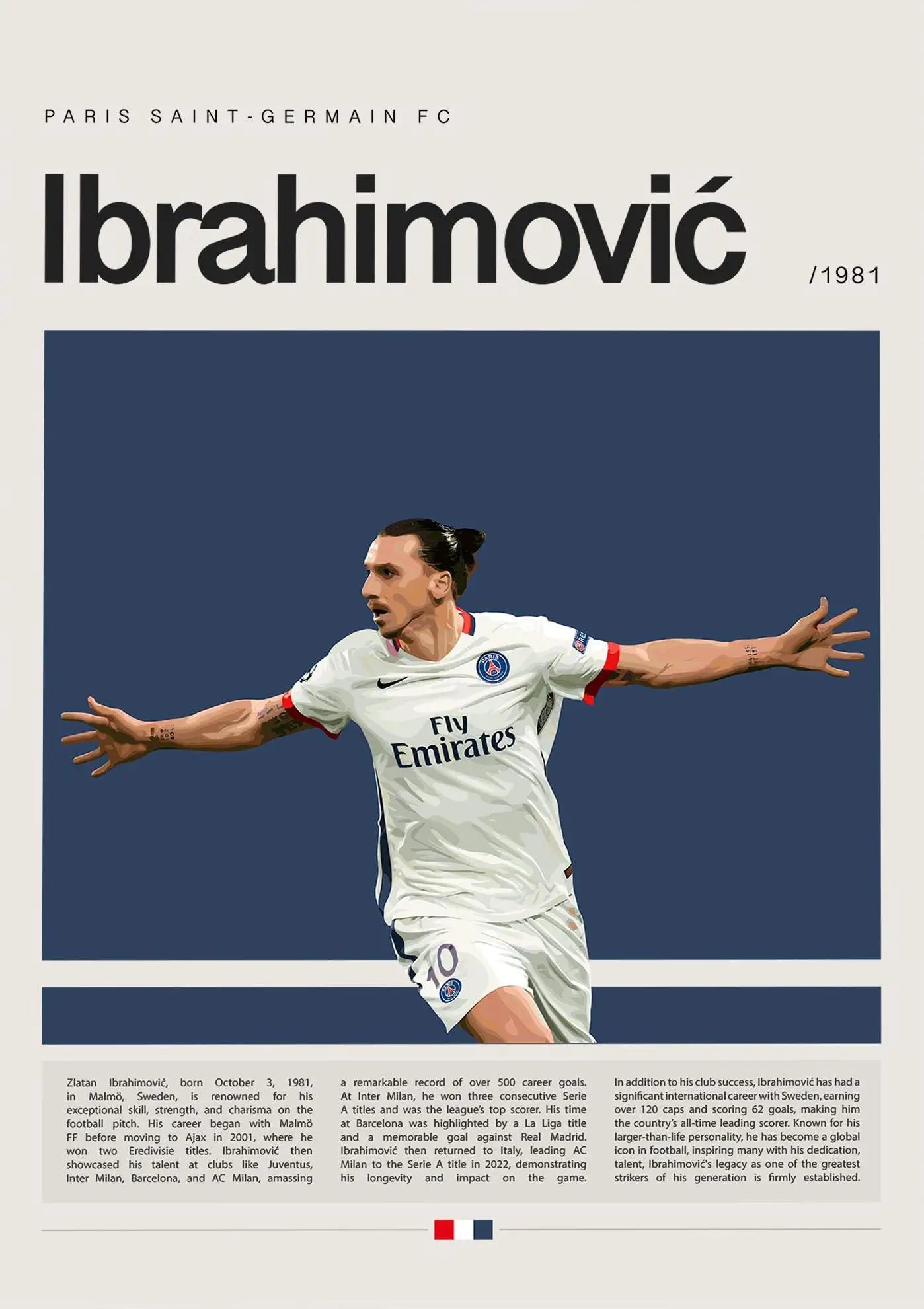 Football Star Champion Poster Canvas Wall Art - 22 / 50x70cm Unframed - Posters