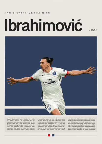 Football Star Champion Poster Canvas Wall Art - 22 / 50x70cm Unframed - Posters